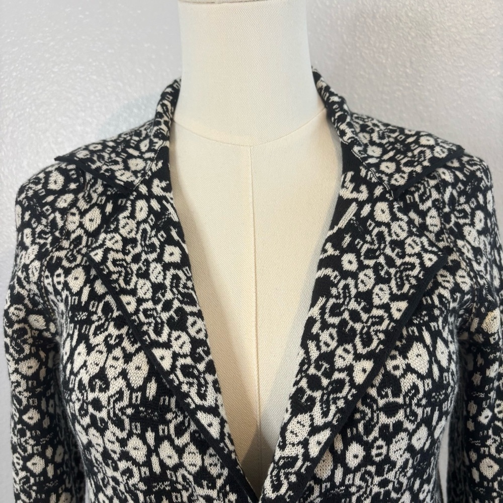 Anthropologie Ett:Twa Reversible Artisan Knit Floral Sweater Blazer Cardigan XS - Picture 6 of 14